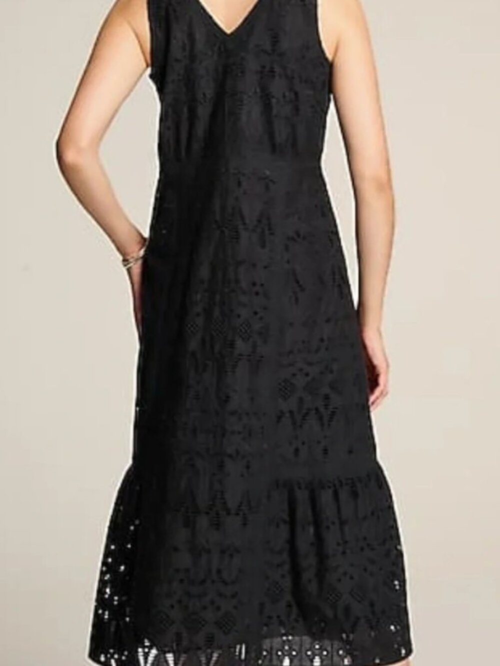 J. Jill Black Eyelet Midi Swing Dress - Picture 15 of 16